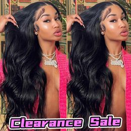 Hair pieces Body Wave Lace Front 13x4 13x6 30 Inch Brazilian 4x4 Closure Gluless Transparent Human Frontal Sale 230609