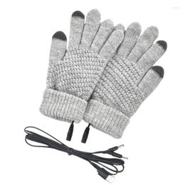 Cycling Gloves Heated Winter Thermal Warm With Built In Heating Sheet USB Powered Soft Durable Work For Men Women