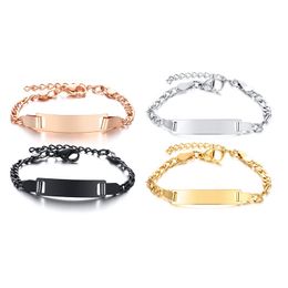 Stainless Steel Bracelet DIY Blank Chain Bracelet For Men Fashion Accessories Custom