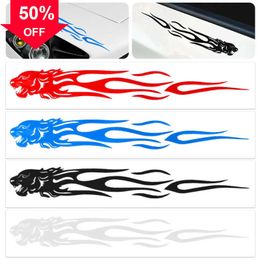 New 2Pcs Tiger Flame Totem Car Sticker for Mercedes Benz / VW / Bmw Accessories Car Body Sticker Auto Window Bumper Door Decoration