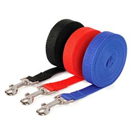 Dog Collars Leashes Nylon Training Pet Supplies Walking Harness Collar Leader Rope For Dogs Cat 15M 18M 3M 5M Z0609