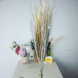 Decorative Flowers PVC Gold Powder Grass Artificial For Wedding Decor Year Valentine's Day Gift Home Decoration Flower Fake