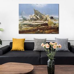 Landscape Canvas Art The Sea of Ice Caspar David Friedrich Painting Handmade Romantic Artwork Loft Decor