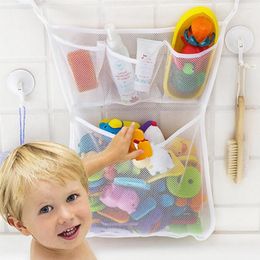 Storage Bags 1 Set Toys Organizer Polyester Mesh Sundries Bag Double Layers Baby Bath Toy Bathroom Supply