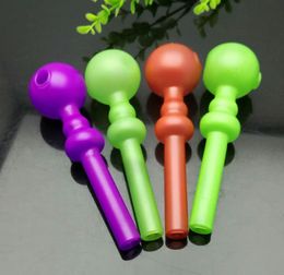 Glass Pipes Smoking Manufacture Hand-blown hookah Coloured high-temperature Discoloured glass straight pipe