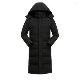 Women's Trench Coats Winter Coat Men And Women's Long Plush Thickened Knee Length Warm Keeping Large Cotton Jacket Can Be