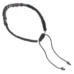 Charm Bracelets Morse Code Bracelet Stone Beaded Braided Wrist For Men Women