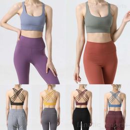 Women Fitness Yoga Vest Gathering Gym Tank Top Sleeveless Running Bra Lingerie Exercise Tops Wear Beautiful Back Thin band Underwear Sexy