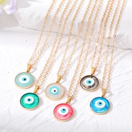 Turkish Evil Eye Necklace For Women Lucky Blue Eye Pendant Necklaces Party Jewelry