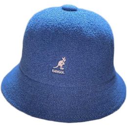 Kangaroo Kangol Cotton and Linen Fisherman Hat Female Summer Breathable Fashion Bell Shape Hat Net Red Foldable Sunscreen Hat Q080270A