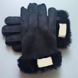 Autumn men women glove winter warm imitation fur one sheep imitation hair points thickening gloves plush liner riding windproof gl294c