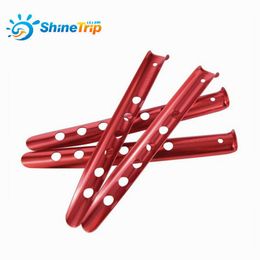 Outdoor Gadgets 4PC ShineTrip 23cm 31cm Aluminum U-Shaped Tent Nail Tent Stakes Snow Peg Sand Peg Outdoor Camping Hiking Beach Tent Accessories 230609