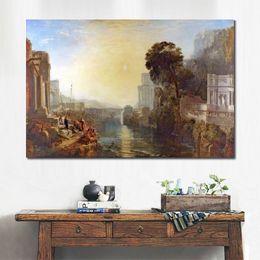 Symbolic Landscapes Dido Building Carthage by Joseph William Turner Painting Handcrafted Canvas Art Kitchen Decor
