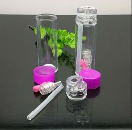 Glass Pipes Smoking Manufacture Hand-blown hookah Hot Selling Portable Acrylic Handle Water Smoke Bottle