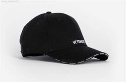 2023ss Vetements Embroidery Caps Men Women 1 1 High Quality Hats Black Baseball Cap for men