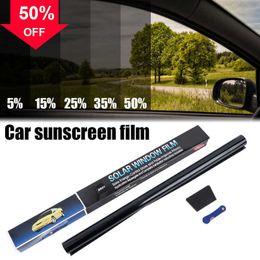 New 1 Roll Waterproof Car Windscreen Solar Film Car Accessories Heat Insulation Sun Shade Film Gradient Colourful Decoration Sticker