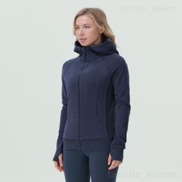 fashion Exercise Align Scuba Women Jacket Hoody Yoga Full Zip Casual Hooded Jackets Comprehensive Jogging Hoodie Coat Solid Colour Fitness Sweatshirts Thin