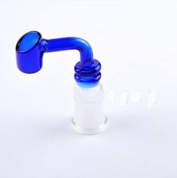 Glass Pipes Smoking Manufacture Hand-blown hookah Blue slanted small cup cigarette nail glass cigarette set