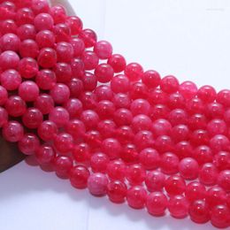 Beads Natural Stone Deep Redstone Optimized Agate Loose Spacer For Jewelry Making Round 6/8/10mm DIY Acc