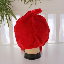 100pcs Red hat Cartoon Animal Green Ear Muffs Plush Warm style Women Hats With Animal Ears333D