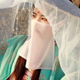 Scarves Face Scarf Shield Sunscreen Mask Mesh Chinese Hanfu Accessories Covering Veil Ancient