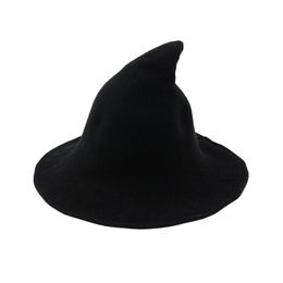 Witch Hat Diversified Along The Sheep Wool Cap Knitting Fisherman Hat Female Fashion Witch Pointed Basin Bucket for Halloween222T