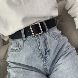 Belts PU Leather Buckle Jeans Black Belt Chic Brand Ladies Vintage Strap Female Waistband