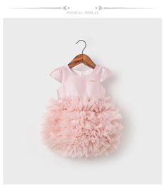 Abiti da ragazza Principessa Ball Gown Infant Pink Tutu Abiti Primavera Estate Girls Cake TUTU Dress Party Evening Girl Abiti Abito da compleanno 230609