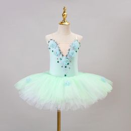 Stage Wear Apricot Yellow Romantic Tutu Short Skirts Tulle Tutus Ballet Dress Girls Ballerina Party Children Dance Costume