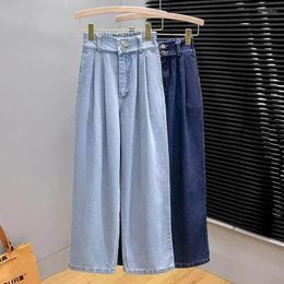 Women's Jeans Oversized Women Y2k Casual Loose Trousers Harem Pant Denim Vintage Clothes Baggy Pants Elastic Waist
