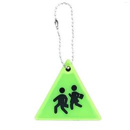 Keychains Backpack Key Chain Pendant Sport Reflective Children's Triangle Tag Suitable For Handbag Decor Accessories TUE88