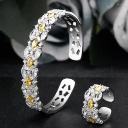 Necklace Earrings Set Arrivals Women Bangle Ring Cubic Zirconia Colourful Stones Bridal Jewellery For Wedding Engagement Birthday Gift