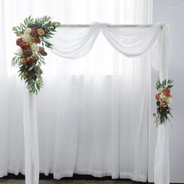 Decorative Flowers Wedding Ceremony Scene Artificial Flower Decorations Festival Party Arch Rose Stage Background Props Ornaments Layout