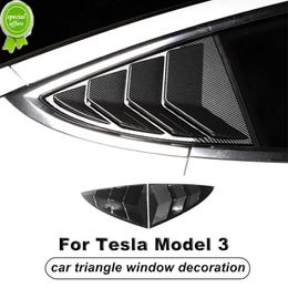 New Car ABS Sticker Rear Triangular Window Shutters Protection Cover Trim for Tesla Model 3 2017 2018 2019 2020 2021 2022 Accessorie
