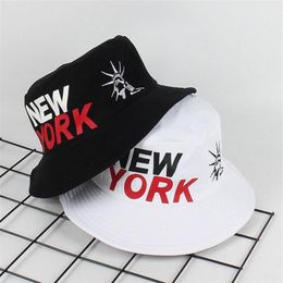 New york Statue Of Liberty Bucket Hat cap Bob Cap printed outdoor travel Men's panama Caps Beach Fisherman boonie Hat216Y