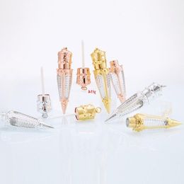 5ml Rose Gold Crown Plastic Lip Gloss Empty Tube Cosmetic Wand Lipgloss Packaging Container 20pcsbest qualtity Wbvpv