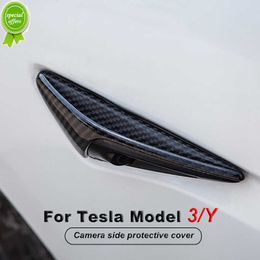 New Real Carbon Fiber Car Side Wing Panel Cover For Tesla Model 3 /Y 2022 Car Exterior Thunder Fender Decoration Accessories