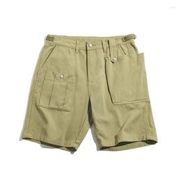 Men's Shorts Vintage Cargo For Men Casual Military Short Pants Summer Plain Cotton Khaki Mens Streetwear