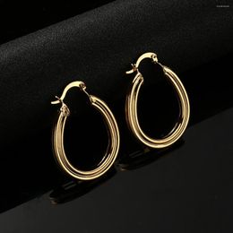 Hoop Earrings Nigeria Congo Arab Africa Ethiopian Jewellery Gold Plated Bridal Wedding Ear Buckle Women