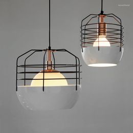 Pendant Lamps Nordic LED Lights Metal Iron Light Fixtures Kitchen Hanging Loft Lamp Lighting Minimalist Modern Decor