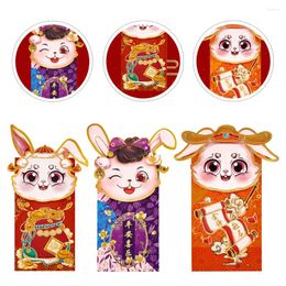 Gift Wrap 18 Pcs 2023 Year The Red Packets Luck Money Bag Greeting Card Envelopes Cartoon Wallet Party Cute Chinese