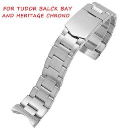 22mm Solid Stainless Steel Watchband for Tudor Black Bay 79230 79730 Heritage Chrono Watch Strap Wrist Bracelet on No Rivet H0915297K