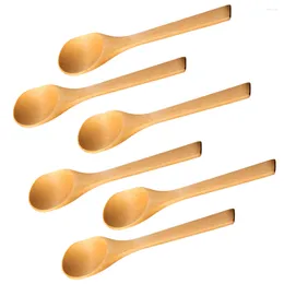 Dinnerware Sets 6 Pcs Coffee Tea Sugar Spoons Wooden Spoon Seasoning