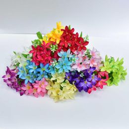 Decorative Flowers Artificial Silk Fake Lily Bouquet 34cm Long DIY Creative As Gift For Friends Teach & Fresh Living Room Decor