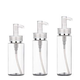 120ml 160ml 200ml Plastic cosmetic packaging PET lotion pump bottle high-end sub-bottling acrylic pump bottle hot sale Wagqi