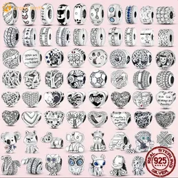 925 Sterling Silver for pandora charms authentic bead Pendant women Bracelets beads Heart Circular Animal Bead