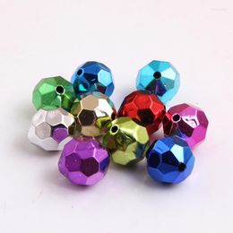 Beads Kwoi Vita 20MM Chunky Faceted Uv CCB Spacer Bead For Acrylic Necklace Bracelet Jewellery Accessory 100pcs A Lot