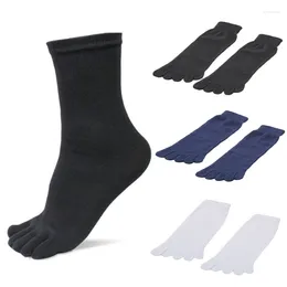 Sports Socks Toe Men Cotton Five Fingers Breathable Short Ankle Crew Running Solid Colour Black White Grey Male