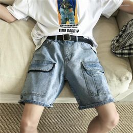 Men's Shorts Denim Men's Loose Fitting Fashion Label Ins Work Suit Five Piece Pants Trendy And Versatile Summer Super Cec
