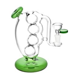 Latest Smoking Colorful Glass Hookah Bong Pipes Kit Finger Handle Style Hand Bubbler Herb Tobacco 10MM Mmale Filter Spoon Bowl Waterpipe Cigarette Holder DHL